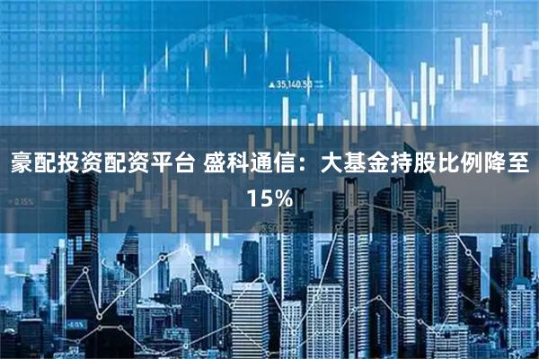 豪配投资配资平台 盛科通信：大基金持股比例降至15%