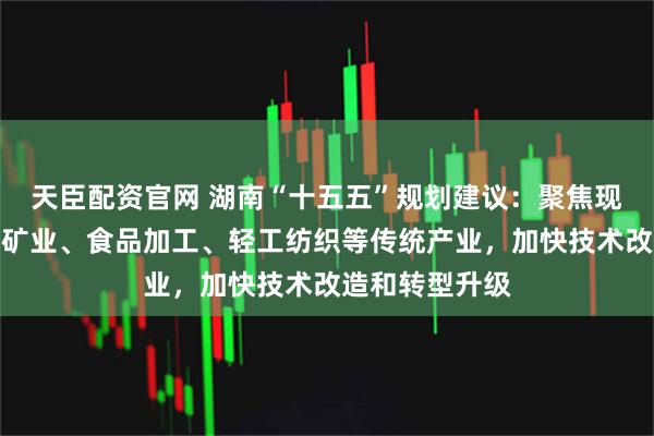 天臣配资官网 湖南“十五五”规划建议：聚焦现代石化、绿色矿业、食品加工、轻工纺织等传统产业，加快技术改造和转型升级