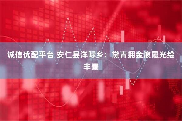 诚信优配平台 安仁县洋际乡:黛青拥金浪霞光绘丰景